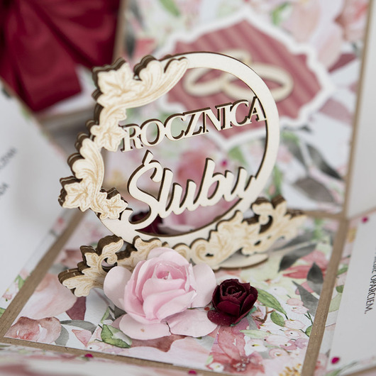 kartki scrapbooking Rocznica ślubu, exploding box, kartka 3d