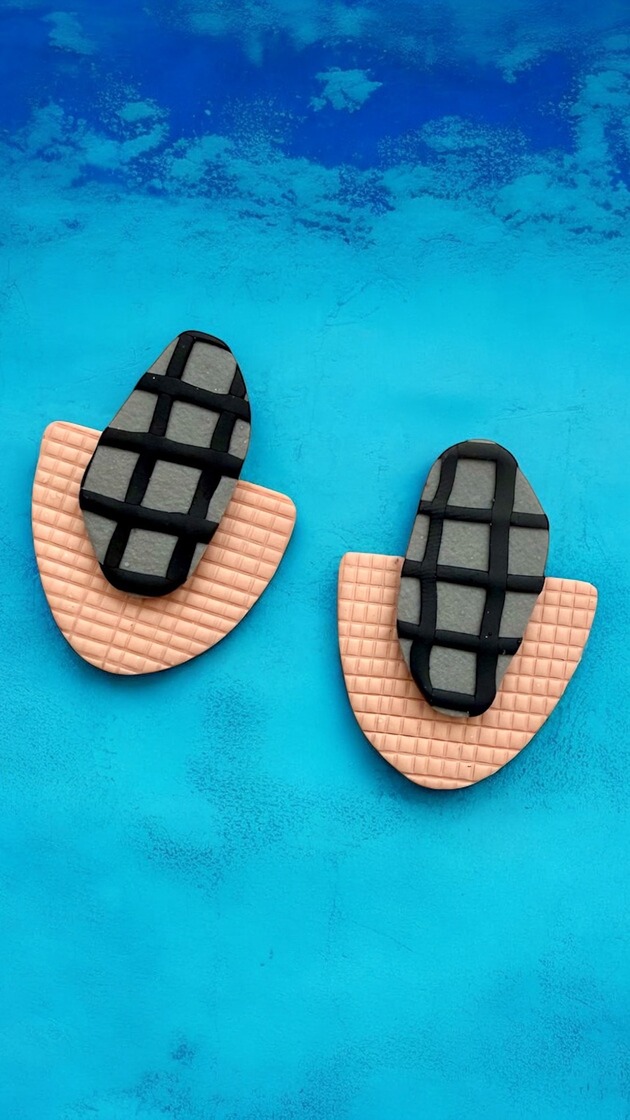 kolczyki z masy plastycznej Kolczyki Duo