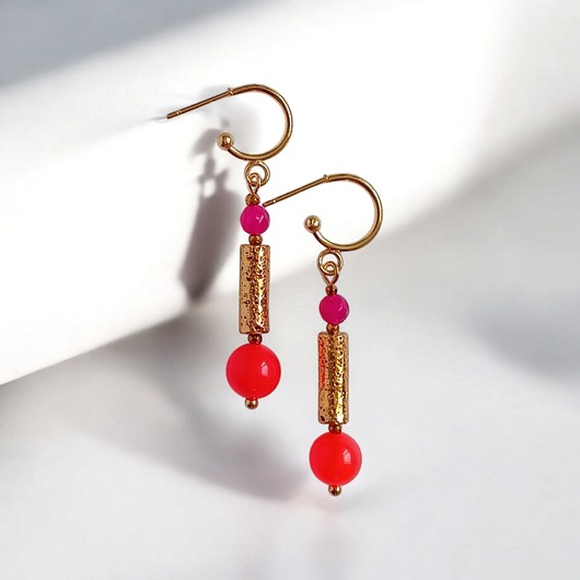 kolczyki z kamieniami Kolczyki : FLUO summer collection ::  51mm