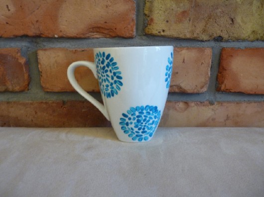 Kubek porcelanowy, ręcznie malowany, turkus nkcraftstudio