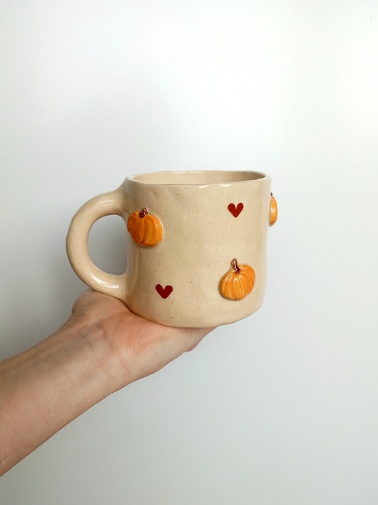 kubki Ceramiczny jesienny kubek w dynie