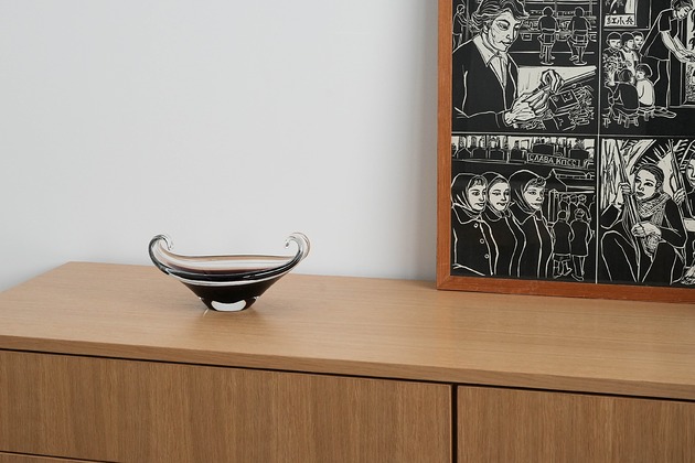 patery i talerze Patera, szkło Murano, włoski design, lata 50, produkcja: Włochy