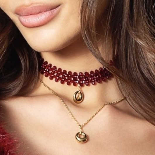 chokery Choker 5-rzędowy Fashion Gloss