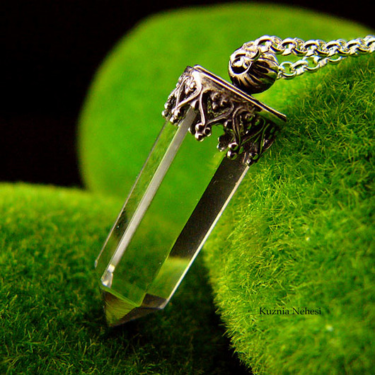 wisiory Naszyjnik Lód - Kryształ Górski Srebro vol.3