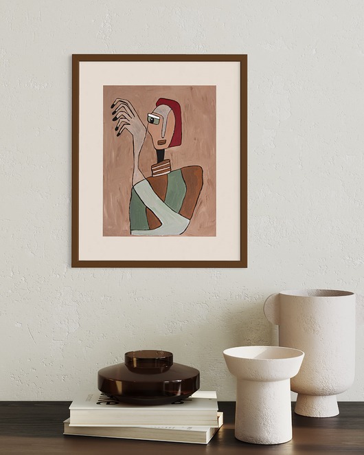 obrazy ORYGINAŁ 40 x 30 cm - Dama 6