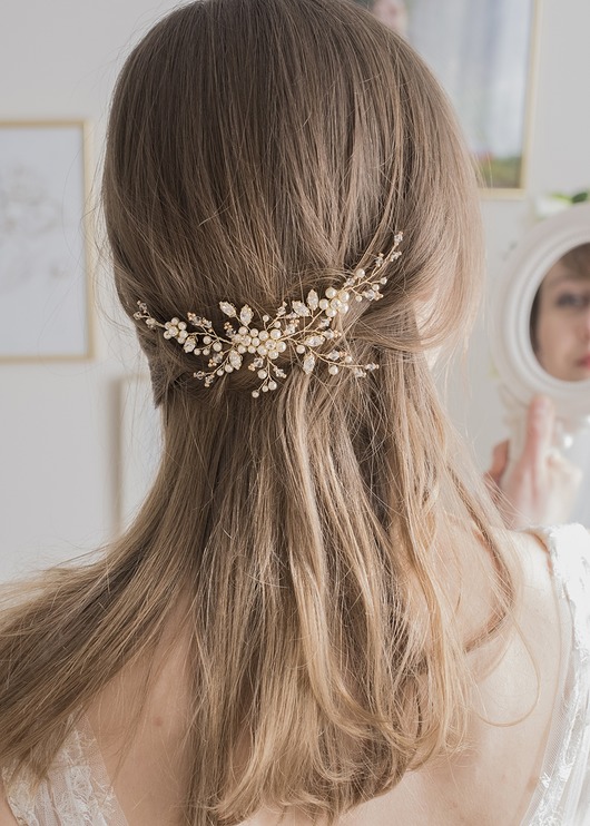 Ozdobny grzebyk z perłami Swarovskiego Altea  Anelis Atelier