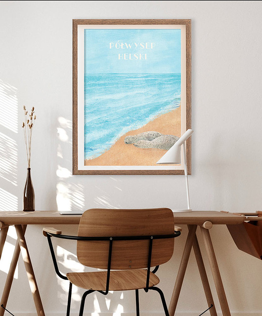 plakaty Półwysep Helski - Foki nad morzem - plakat fine art