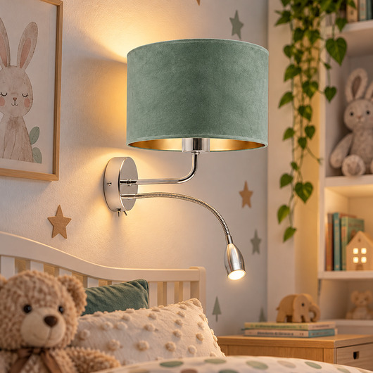 lampy do pokoju dziecka Ledowy kinkiet ścienny do czytania CAPRI VELUR KIDS