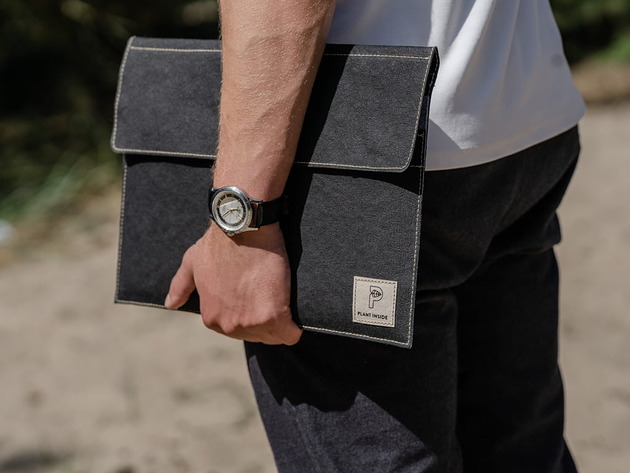 etui na laptopa Etui na laptopa do 14" - skóra wegańska - czarne