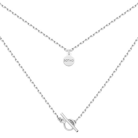 srebrne naszyjniki Srebrny masywny łańcuszek z ozdobnym zapięciem