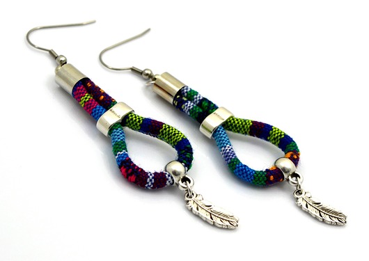 Kolczyki boho AZTEQ FEATHER Beezoo