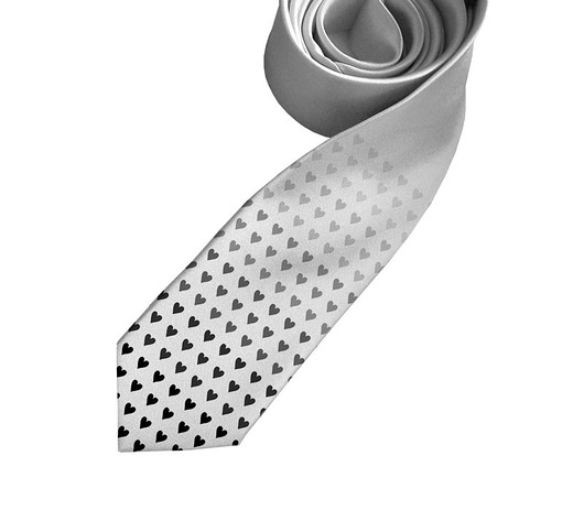 muszki i krawaty Krawat w serduszka