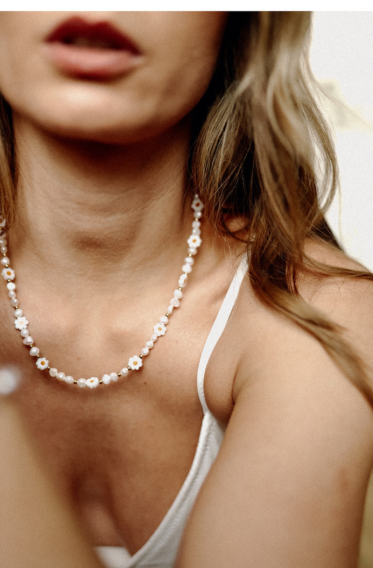 korale Naszyjnik Daisy z pereł hodowlanych