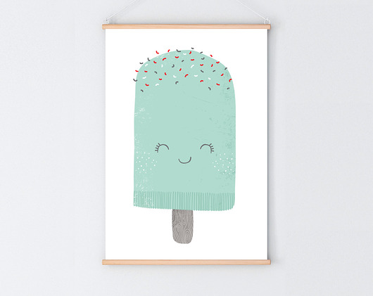 Ice cream / M / PLAKAT / formaty A4 A3 B2 B1 milostudio