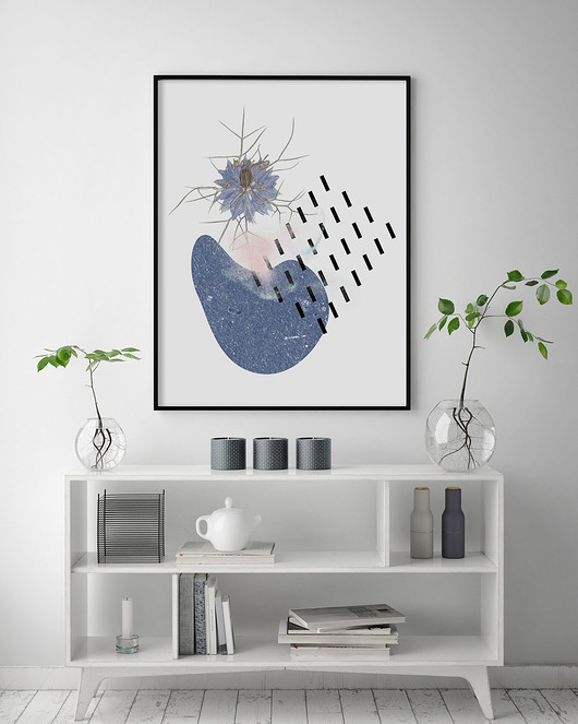 Plakat Organiczne kształty - NOWOCZESNY Kamienna wiosna Bajkowe Obrazki