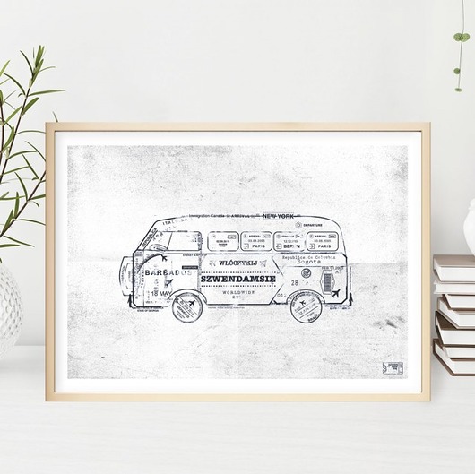 Plakat Szwendam się - Volkswagen T1 - b2 Szwendam sie