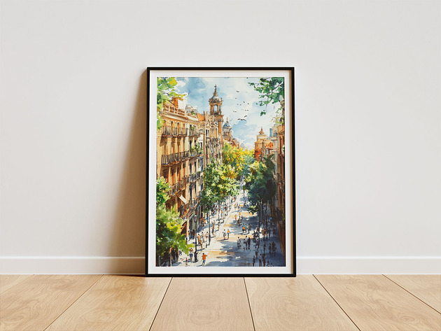 plakaty Plakat - Barcelona in June