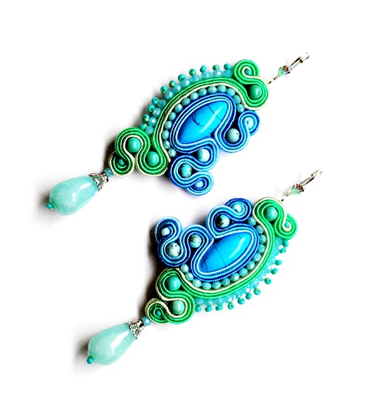 kolczyki soutache Sutaszowe kolczyki MONET _ EXPRESS