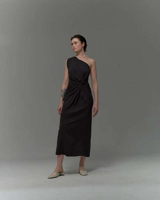 sukienki midi damskie Sukienka Linea black modal