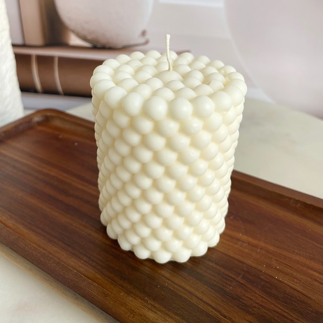 świeczniki i świece Świeca sojowa dekoracyjna "Bubbles" 60x75mm