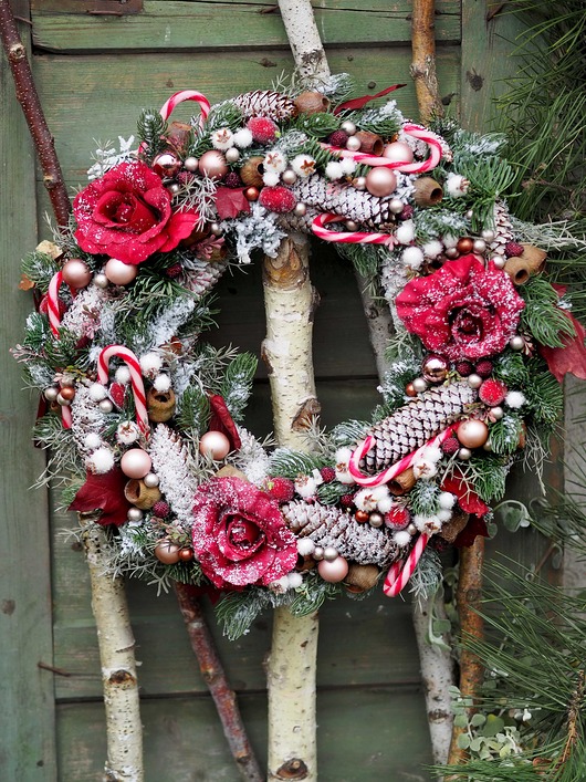 Wianek świąteczny XMAS CANDY 45 cm FlodiaAtelier