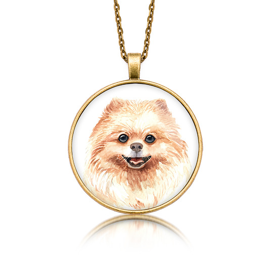 wisiory Medalion okrągły POMERANIAN szpic rasowy pies