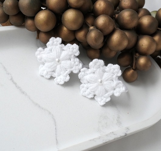 ozdoby do włosów dla dzieci Gumka do włosów dla dziewczynki śnieżynka LUNA GL10