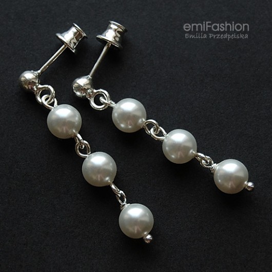 Kolczyki White Pearl MAREMI Jewelry
