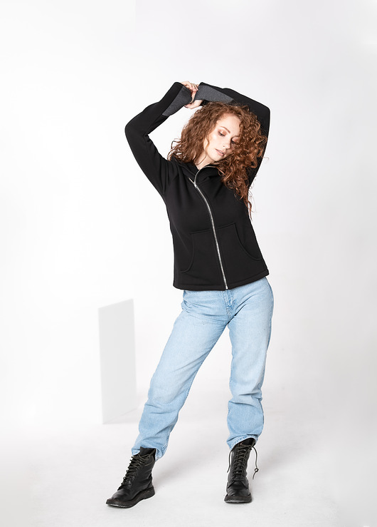 bluza z kapturem damska Bluza damska, asymetryczna bluza bawełniana,duży kaptur
