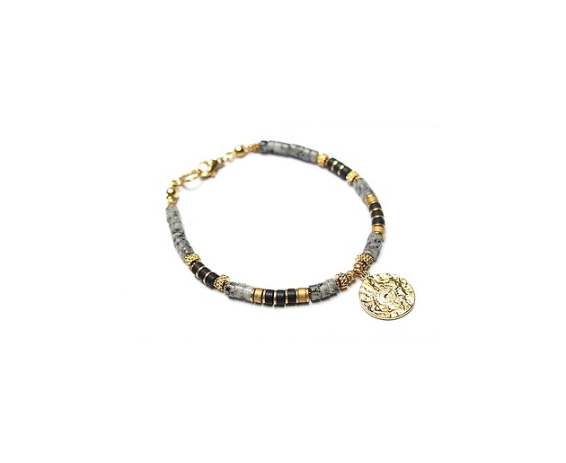 bransoletki z kamieni naturalnych Jaspis plamisty grey /bransoletka/ 02.11.25 - Szlachetna kolekcja