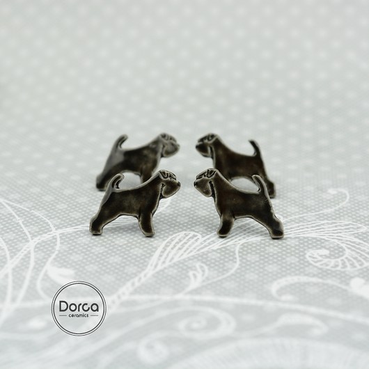 Sznaucer miniaturka- ceramiczne sztyfty Dorca