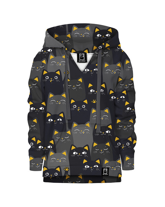 bluzy dla chłopców Bluza Chłopiec DR.CROW Cats Orange