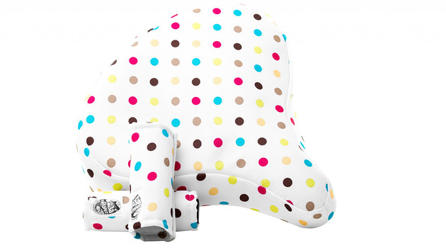 akcesoria do roweru Pokrowiec na siodełko color dots wht