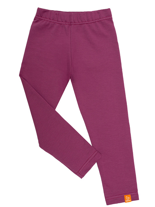 legginsy i getry dla dziewczynki Legginsy dla dziewczynki RAINBOW gładkie - jagodowe