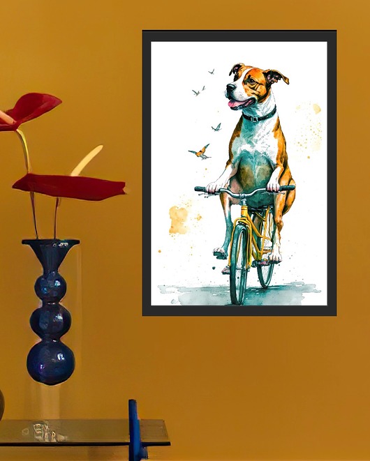 grafiki i ilustracje Beztroski rowerzysta