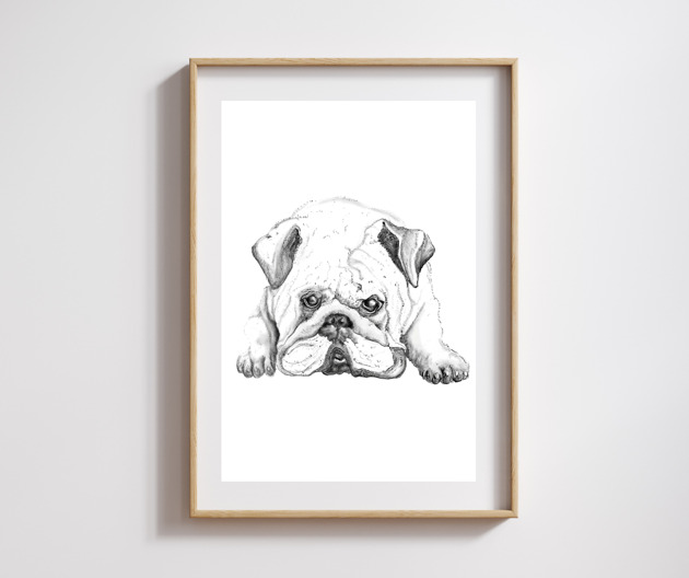grafiki i ilustracje Plakat/rysunek z serii "Pies"