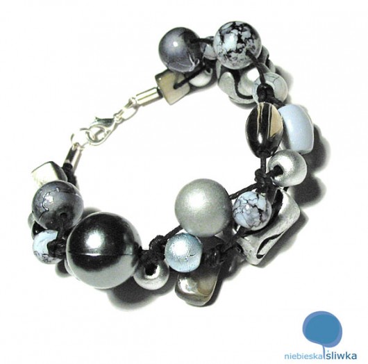 silver - bransoletka Makowisko