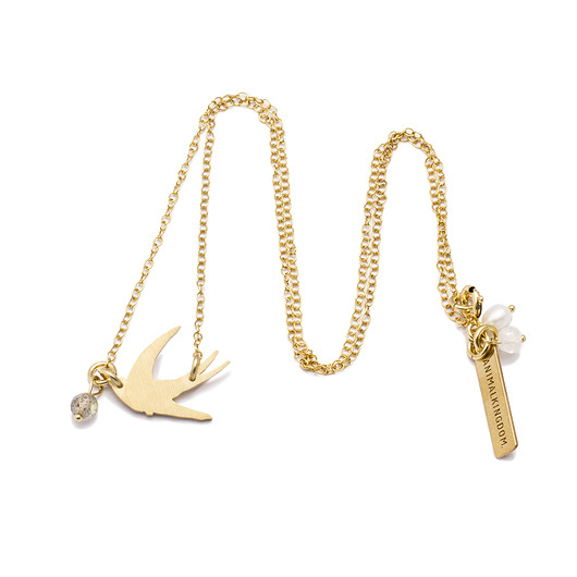 złote naszyjniki Naszyjnik Animal Kingdom Petite z jaskółką