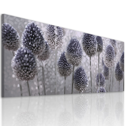 obrazy OBRAZ NA PŁÓTNIE - KWIATY CZOSNEK 150x60cm