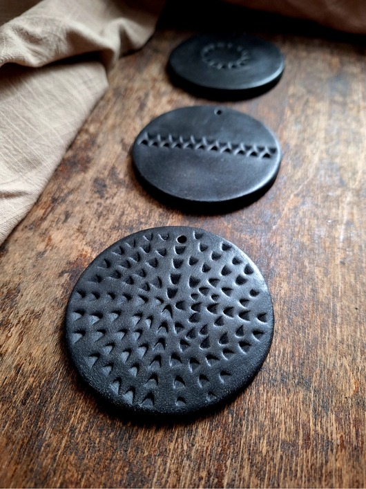 kafle i panele Ceramiczne zawieszki 3 sztuk kafelki artystyczne