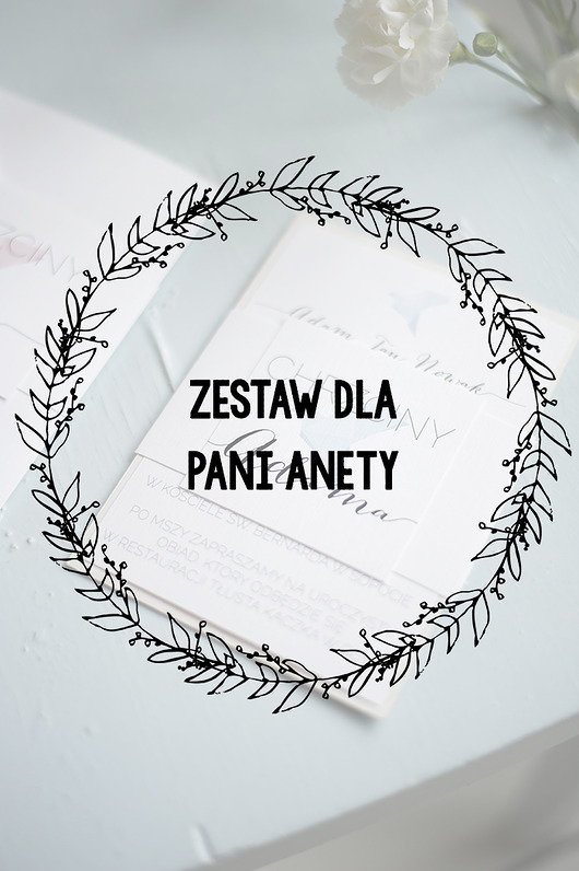 Zestaw zaproszeń dla Pani Anety ORIGAMI I Papel