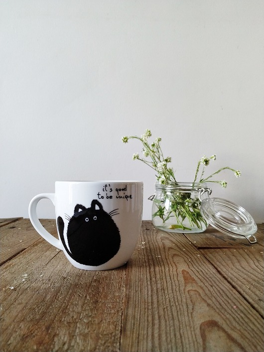 It's good to be unique / kubek z kotem MUKI design