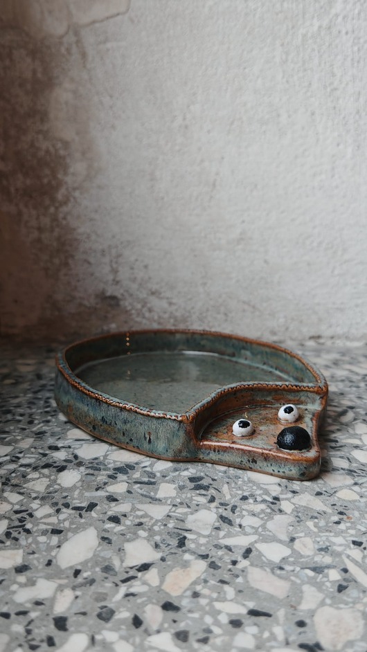 kuchnia - różne Ceramiczny jeżyk na rzeżuchę handmade