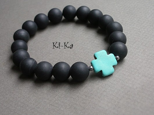 Black and blue cross - bransoletka KiKa pracownia