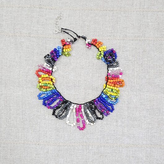 kolie 6077 Naszyjnik Choker 'Tęcza z Pętelek'