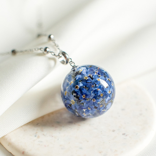 wisiory Wisiorek z niezapominajkami