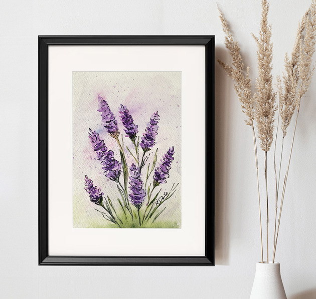 obrazy Akwarela z lawendą