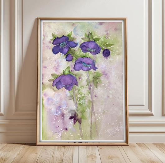 obrazy Oryginalna akwarela. Ciemiernik A3