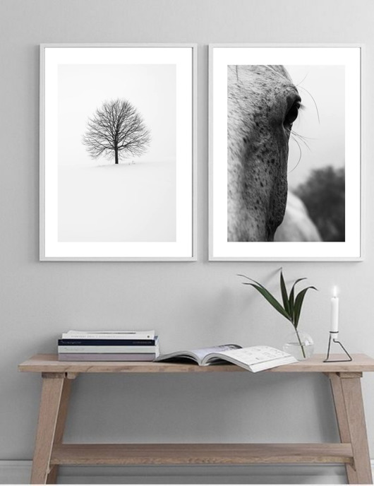 DWA PLAKATY czarno białe fotografie black dot studio