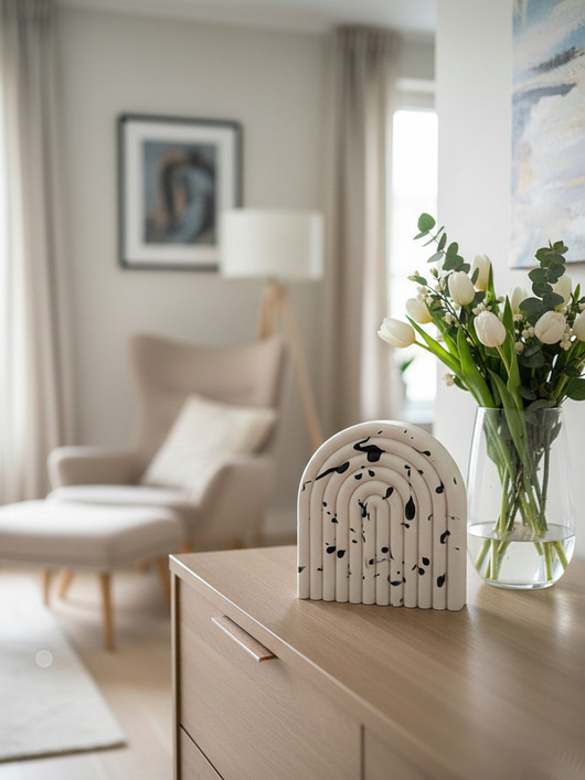 pojemniki na biżuterię Podstawka rzeźba łuk z gipsu polimerowego GP53